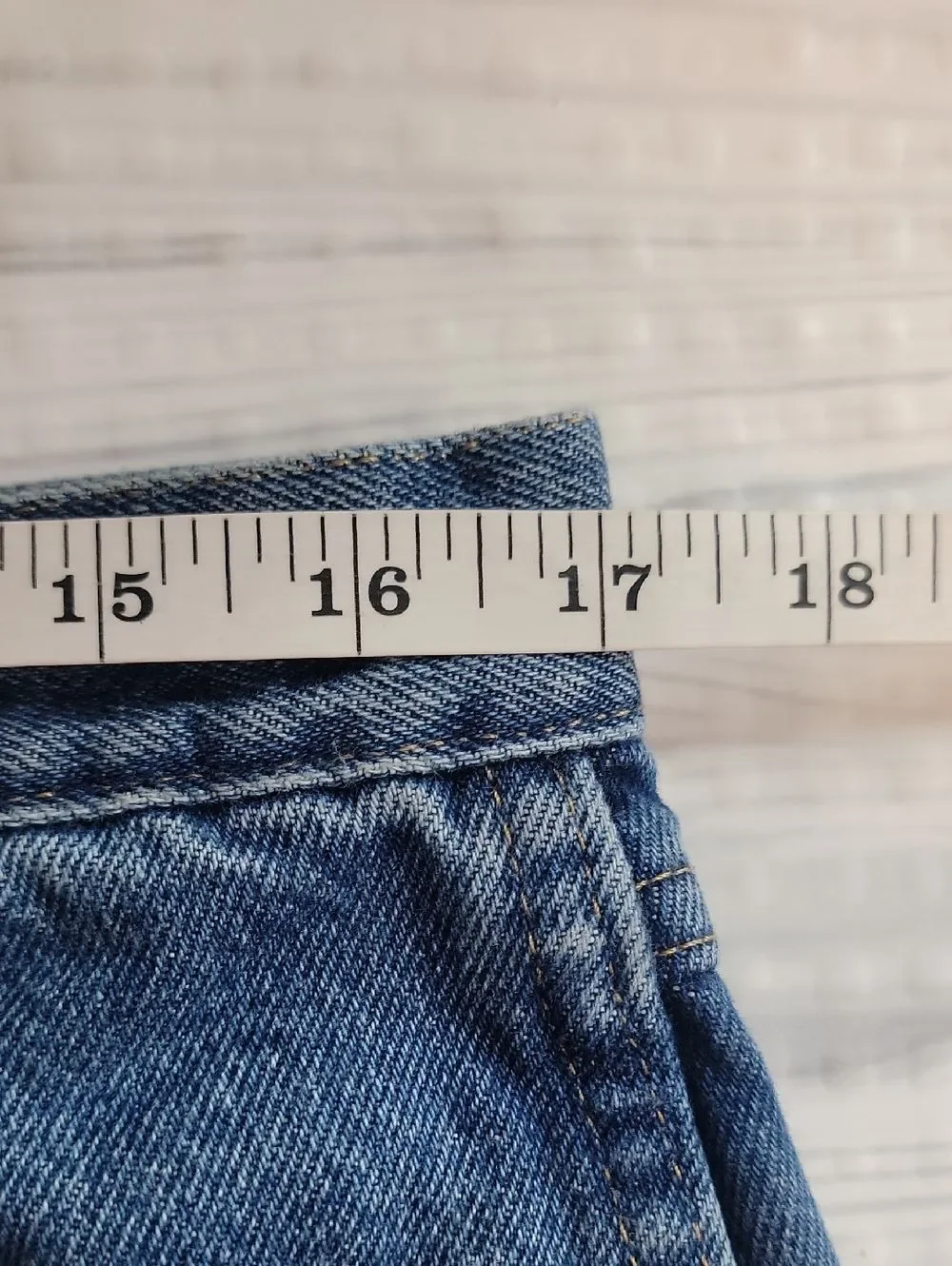 Wrangler Blue Denim Jeans Straight Leg Cotton Mens Size 34 X 36